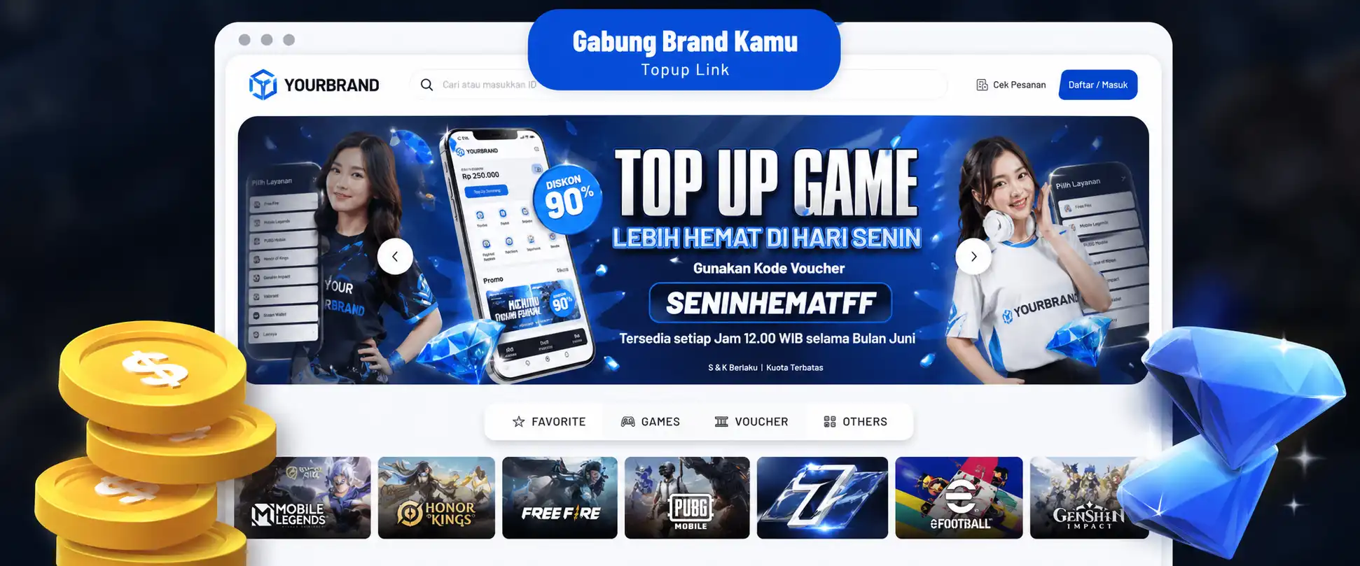 jasa buat website top up